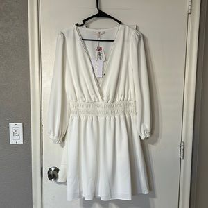 Long sleeve white dress